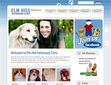 Tablet Screenshot of elmhillvet.com